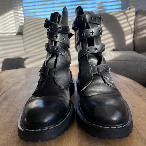 New Marc Jacobs men’s black combat boot size 8 - Picture 2 of 10
